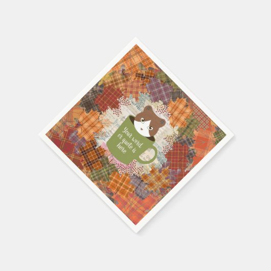 Herfst Break Kattenpapier Servet (Hoek)