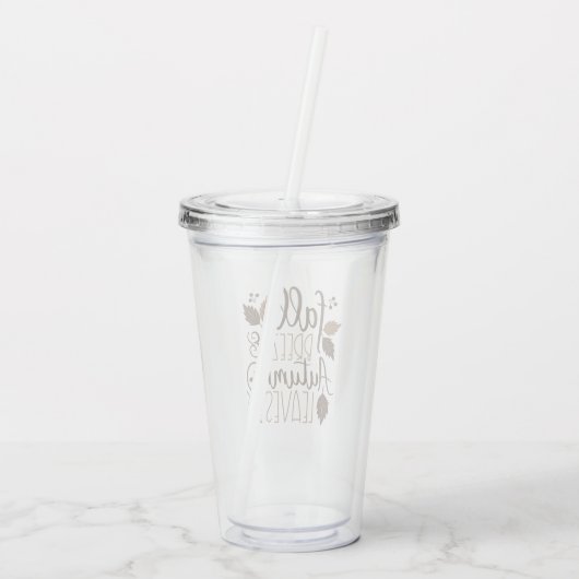 Herfst Breeze Autumn Leaves Acryl Drinkbeker (Achterkant)