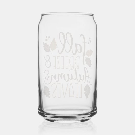 Herfst Breeze Autumn Leaves Blikvorm Glas (Achterkant)