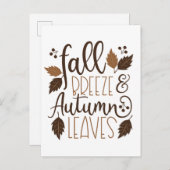 Herfst Breeze Autumn Leaves Briefkaart (Voorkant / Achterkant)