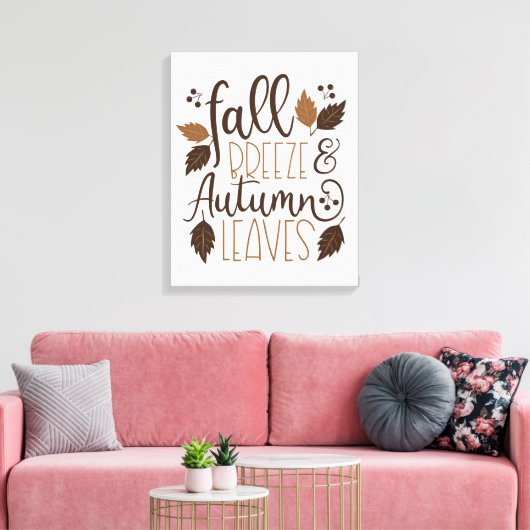Herfst Breeze Autumn Leaves Canvas Afdruk (Insitu (Woonkamer))