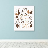 Herfst Breeze Autumn Leaves Canvas Afdruk (Insitu (Houten vloer))
