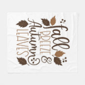 Herfst Breeze Autumn Leaves Fleece Deken (Voorkant (Horizontaal))