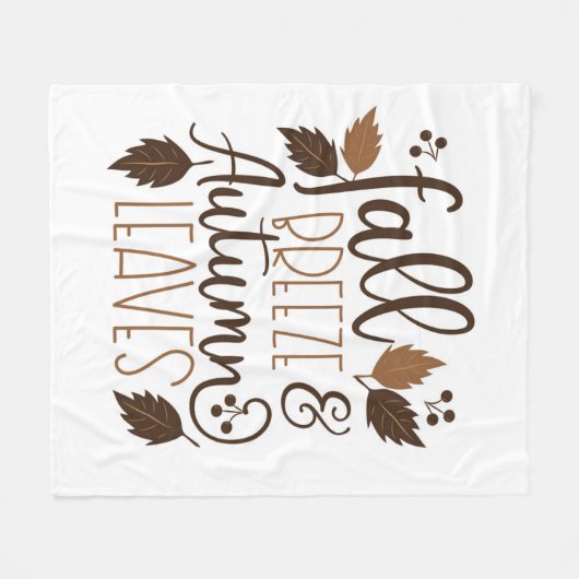 Herfst Breeze Autumn Leaves Fleece Deken (Voorkant (Horizontaal))