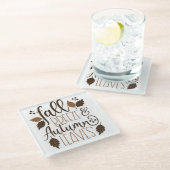 Herfst Breeze Autumn Leaves Glazen Onderzetter (Schuin)