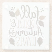 Herfst Breeze Autumn Leaves Glazen Onderzetter (Achterkant)