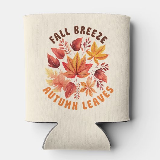 Herfst Breeze, Autumn Leaves – grillige Herfst geb Blikjeskoeler (Achterkant)