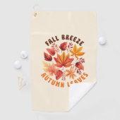 Herfst Breeze, Autumn Leaves – grillige Herfst geb Golfhanddoek (Insitu)