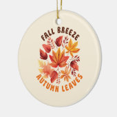 Herfst Breeze, Autumn Leaves – grillige Herfst geb Keramisch Ornament (Links)