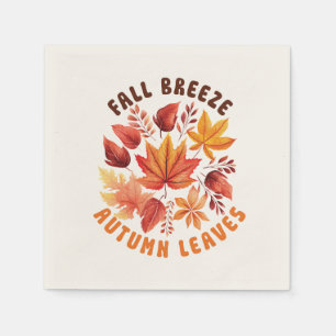 Herfst Breeze, Autumn Leaves – grillige Herfst geb Servet