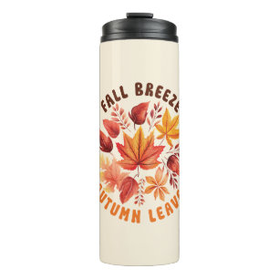 Herfst Breeze, Autumn Leaves – grillige Herfst geb Thermosbeker