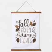 Herfst Breeze Autumn Leaves Hangend Wandkleed (Voorkant)