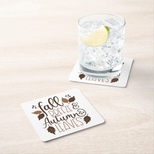 Herfst Breeze Autumn Leaves Kartonnen Onderzetters (Insitu)
