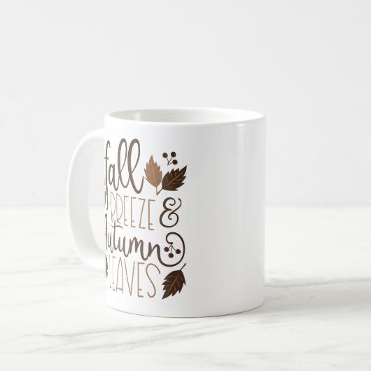 Herfst Breeze Autumn Leaves Koffiemok (Voorkant links)