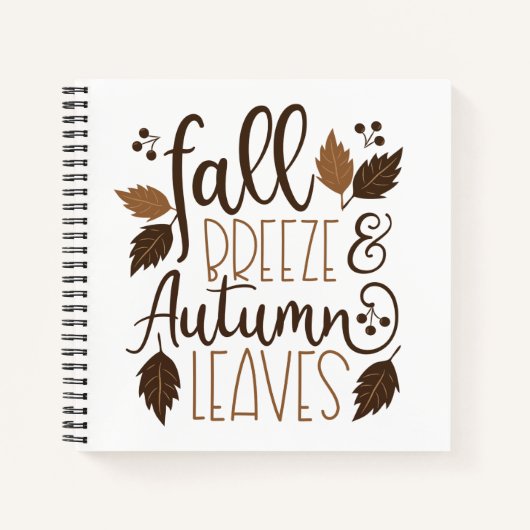 Herfst Breeze Autumn Leaves Notitieboek (Voorkant)
