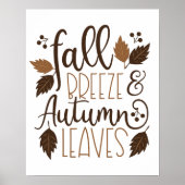 Herfst Breeze Autumn Leaves Poster (Voorkant)