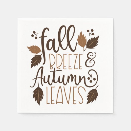 Herfst Breeze Autumn Leaves Servet (Voorkant)