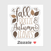 Herfst Breeze Autumn Leaves Sticker (Vel)