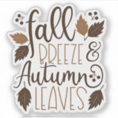 Herfst Breeze Autumn Leaves Sticker (Voorkant)