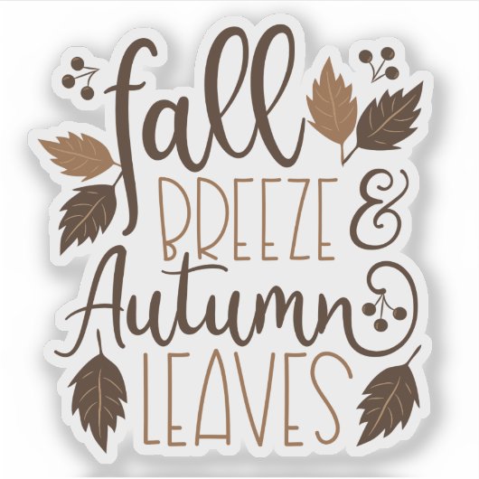Herfst Breeze Autumn Leaves Sticker (Voorkant)