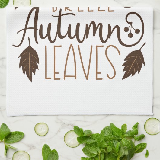 Herfst Breeze Autumn Leaves Theedoek (Gevouwen)