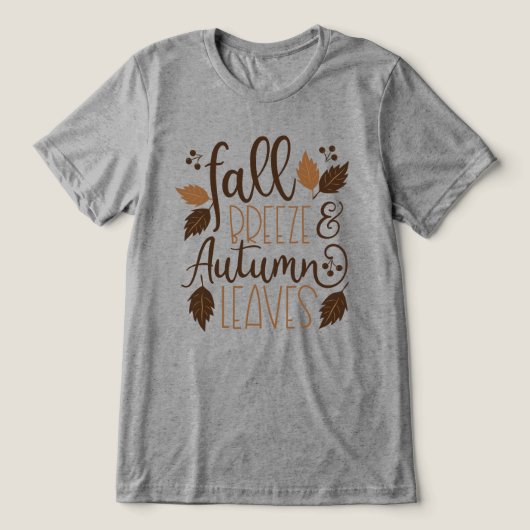 Herfst Breeze Autumn Leaves Tri-Blend Shirt (Design voorkant)