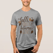 Herfst Breeze Autumn Leaves Tri-Blend Shirt (Voorkant)