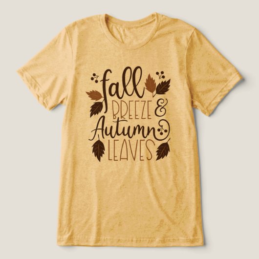 Herfst Breeze Autumn Leaves Tri-Blend Shirt (Design voorkant)