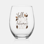 Herfst Breeze Autumn Leaves Wijnglas Zonder Voet (Voorkant)