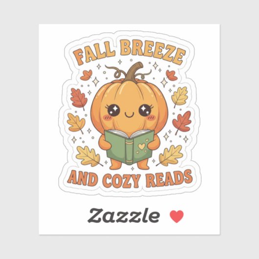 Herfst Breeze en Cosy Reads Sticker – Schattigee p (Vel)