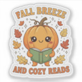 Herfst Breeze en Cosy Reads Sticker – Schattigee p (Voorkant)