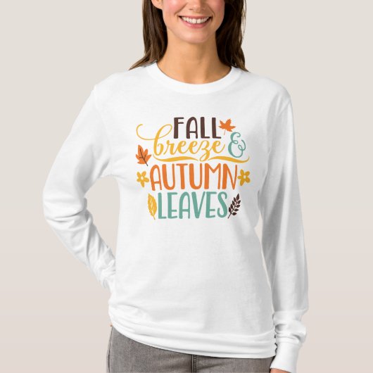 Herfst Breeze en herfst Leaves T-shirt (Voorkant)