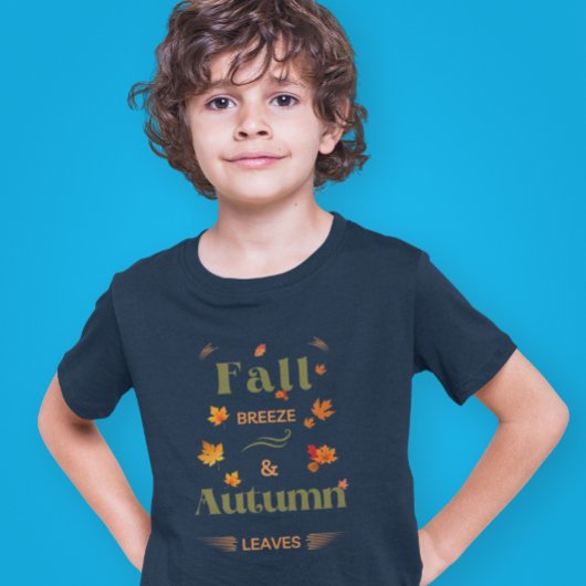 Herfst Breeze en herfstbladeren Design T-shirt