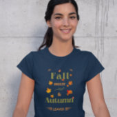 Herfst Breeze en herfstbladeren Design T-shirt