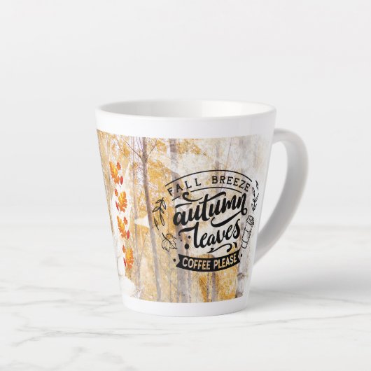Herfst Breeze herfstbladeren koffie alstublieft Latte Mok (Rechterhoek)