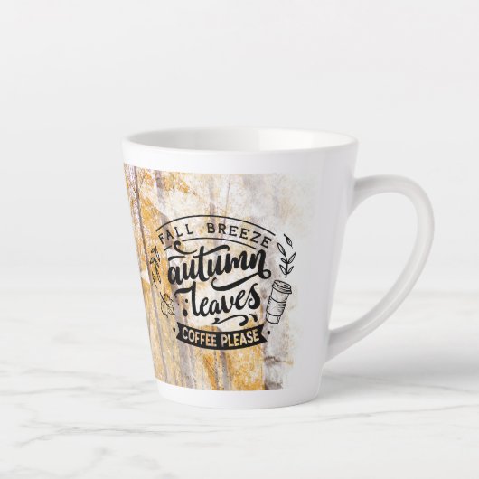 Herfst Breeze herfstbladeren koffie alstublieft Latte Mok (Rechts)