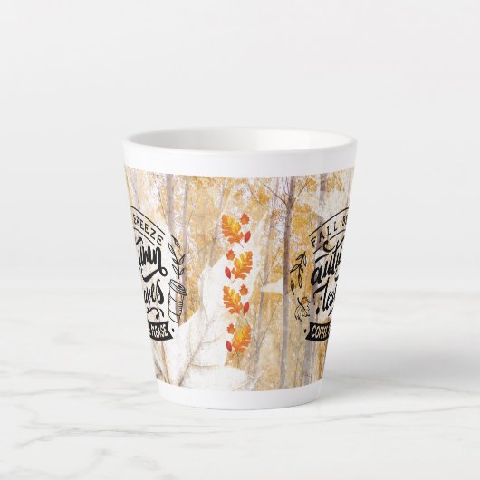 Herfst Breeze herfstbladeren koffie alstublieft Latte Mok (Voorkant)