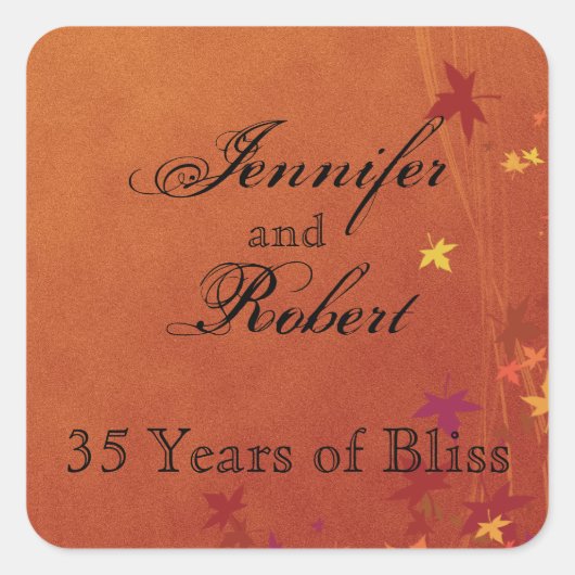 Herfst Breezes Envelope Seal Vierkante Sticker (Voorkant)
