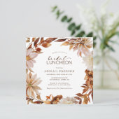 Herfst Bridal Luncheon Kaart (Staand voorkant)