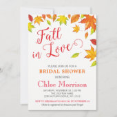 Herfst Bridal Shower Invitation, Autumn Herfst in Kaart (Voorkant)
