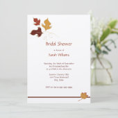Herfst Bridal Shower Invitations Kaart (Staand voorkant)
