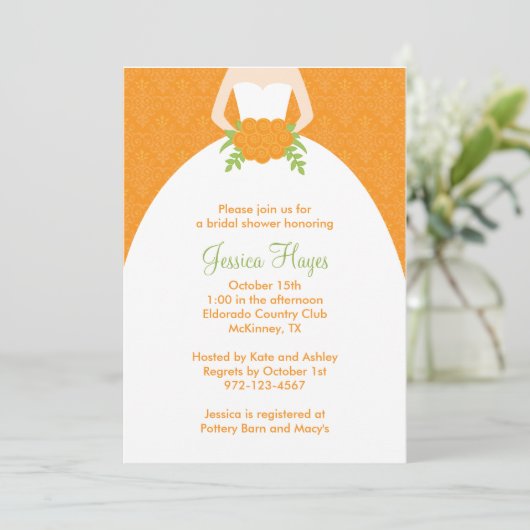 Herfst Bridal Shower Invitations Kaart (Staand voorkant)