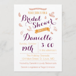 Herfst Bridal Shower Kaart