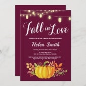 Herfst Bridal Shower Kaart (Voorkant / Achterkant)