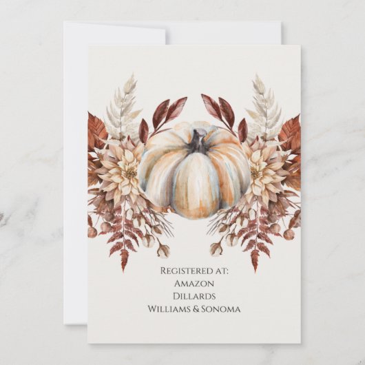 Herfst Bridal Shower Kaart (Achterkant)