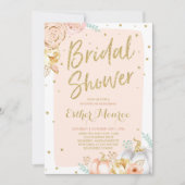 Herfst Bridal Shower nodigt u uit tot blindroze en Kaart (Voorkant)