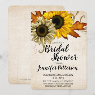 Herfst Bridal Shower Uitnodiging - Groen & Golden