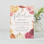 HERFST Bridal Shower-uitnodiging, herfst uit liefd Aankondiging (Staand voorkant)