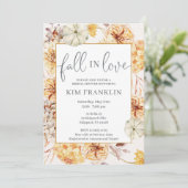 HERFST Bridal Shower-uitnodiging, liefhebbende her Aankondiging (Staand voorkant)