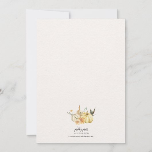 HERFST Bridal Shower-uitnodiging, liefhebbende her Aankondiging (Achterkant)